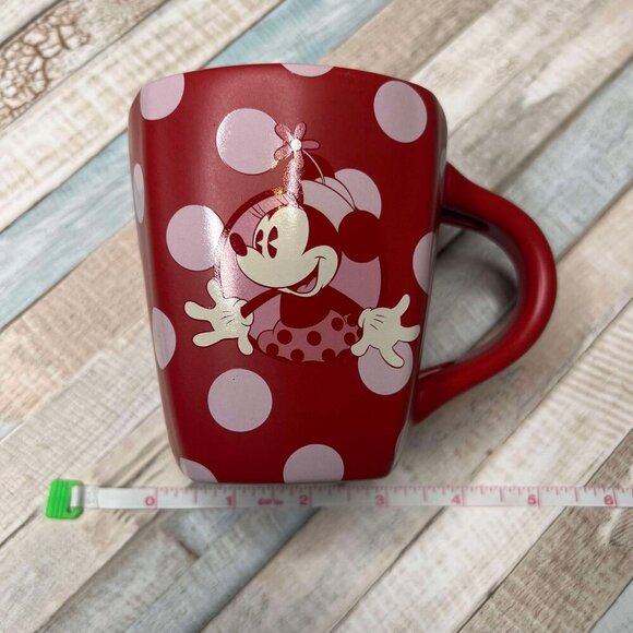 Disney Parks Minnie Mouse Polka Dot Coffee Mug Red Pink White - Picture 6 of 6